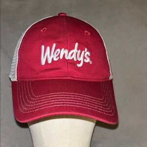 Wendy’s Red and White Mesh Snap Back Cap